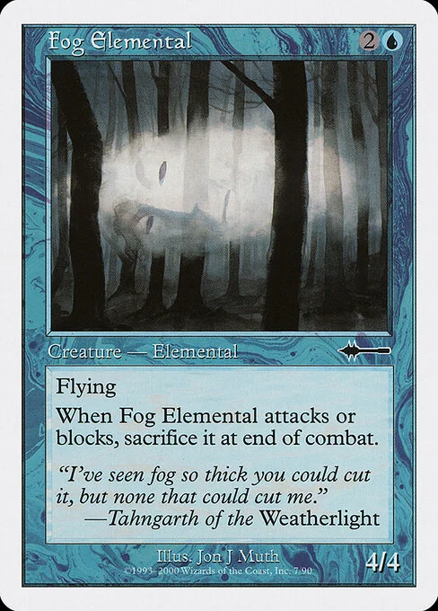 Fog Elemental, carta Magic di tipo Creature — Elemental illustrata da Jon J Muth