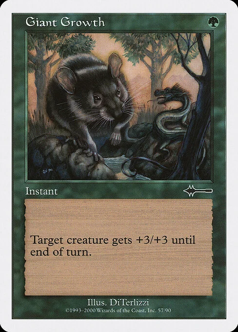Giant Growth, carta Magic di tipo Instant illustrata da DiTerlizzi