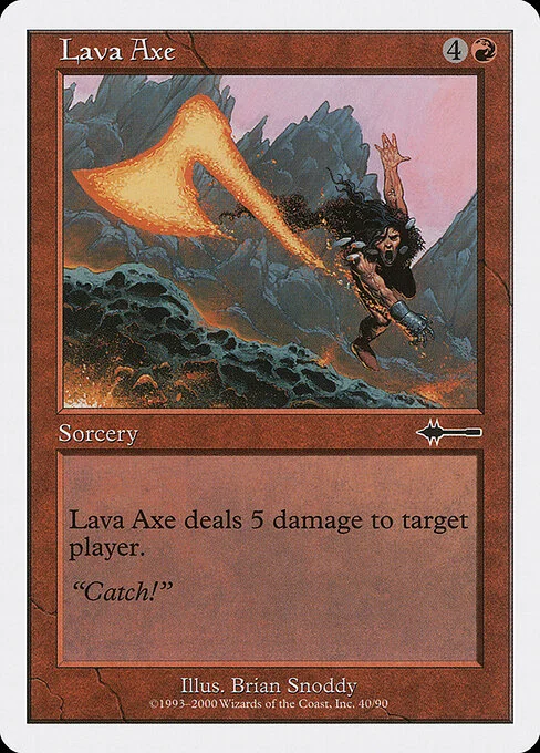 Lava Axe, carta Magic di tipo Sorcery illustrata da Brian Snõddy
