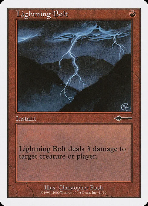 Lightning Bolt, carta Magic di tipo Instant illustrata da Christopher Rush
