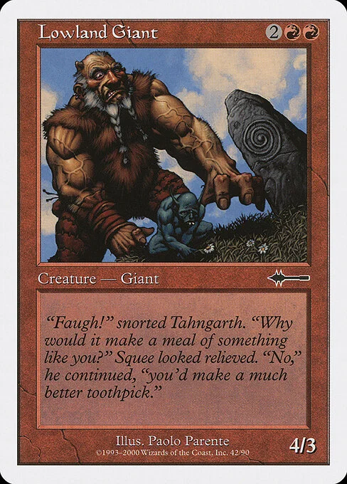 Lowland Giant, carta Magic di tipo Creature — Giant illustrata da Paolo Parente