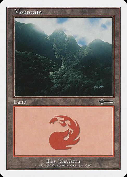 Mountain, carta Magic di tipo Basic Land — Mountain illustrata da John Avon