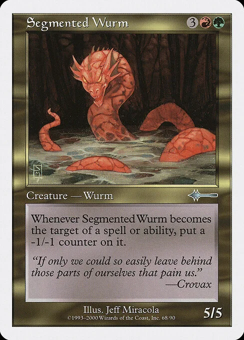 Segmented Wurm, carta Magic di tipo Creature — Wurm illustrata da Jeff Miracola