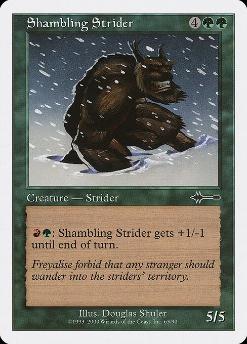 Shambling Strider, carta Magic di tipo Creature — Yeti illustrata da Douglas Shuler