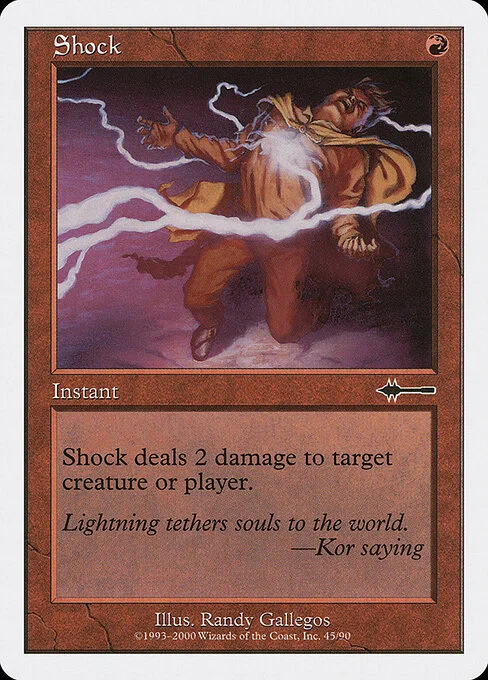 Shock, carta Magic di tipo Instant illustrata da Randy Gallegos