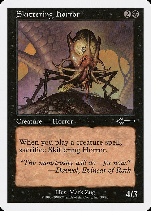 Skittering Horror, carta Magic di tipo Creature — Phyrexian Horror illustrata da Mark Zug