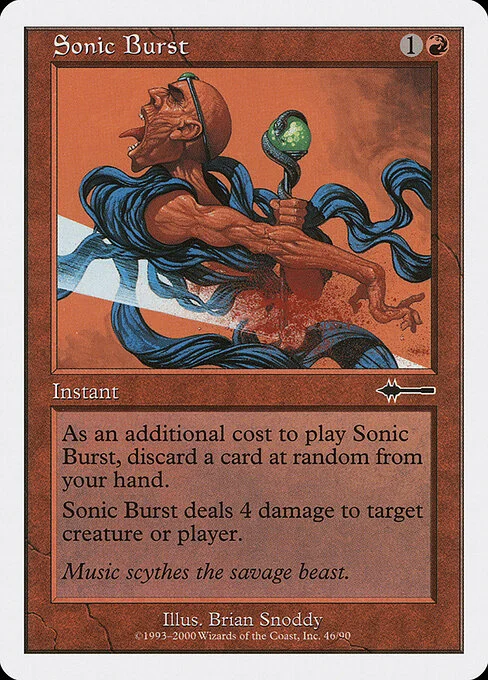 Sonic Burst, carta Magic di tipo Instant illustrata da Brian Snõddy