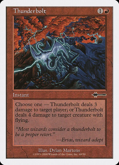 Thunderbolt, carta Magic di tipo Instant illustrata da Dylan Martens