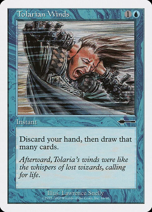 Tolarian Winds, carta Magic di tipo Instant illustrata da Lawrence Snelly