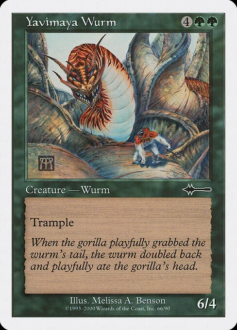 Yavimaya Wurm, carta Magic di tipo Creature — Wurm illustrata da Melissa A. Benson