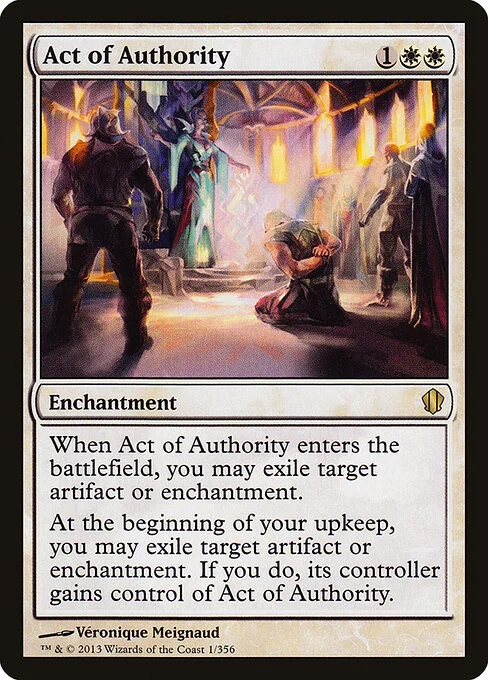 Act of Authority, carta Magic di tipo Enchantment illustrata da Véronique Meignaud
