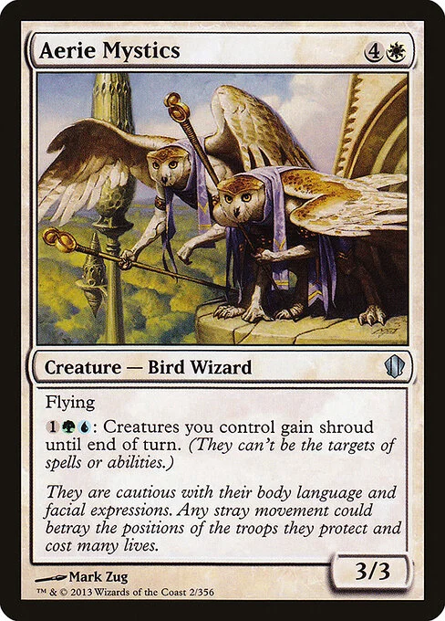 Aerie Mystics, carta Magic di tipo Creature — Bird Wizard illustrata da Mark Zug