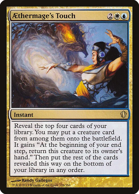 Aethermage's Touch, carta Magic di tipo Instant illustrata da Randy Gallegos