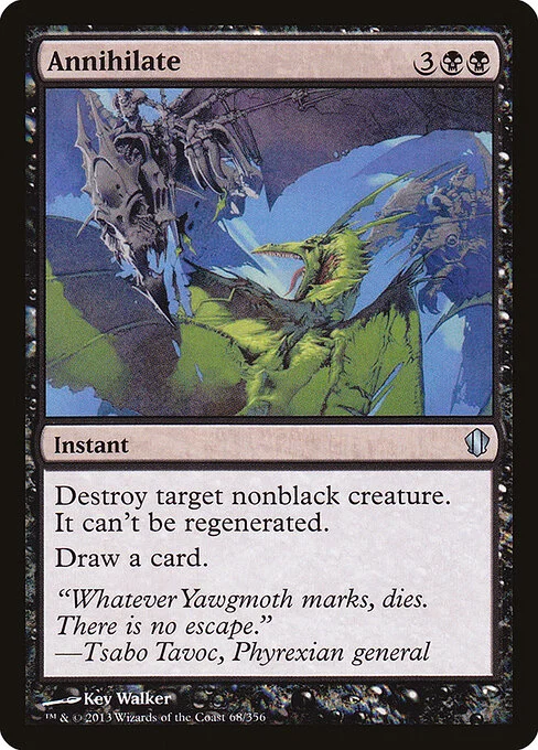 Annihilate, carta Magic di tipo Instant illustrata da Kev Walker