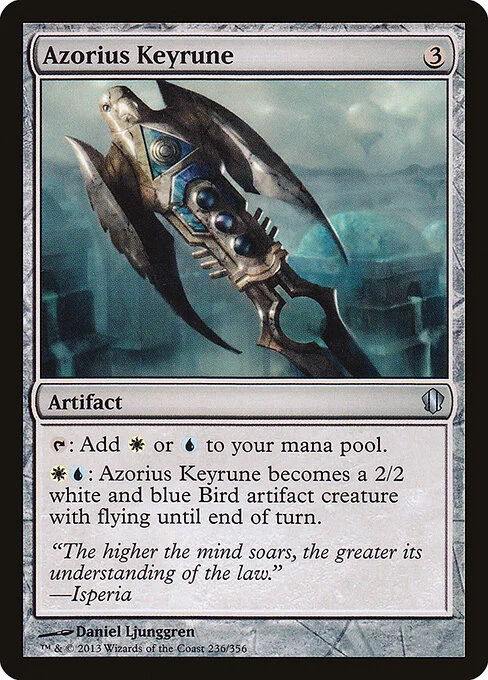 Azorius Keyrune, carta Magic di tipo Artifact illustrata da Daniel Ljunggren