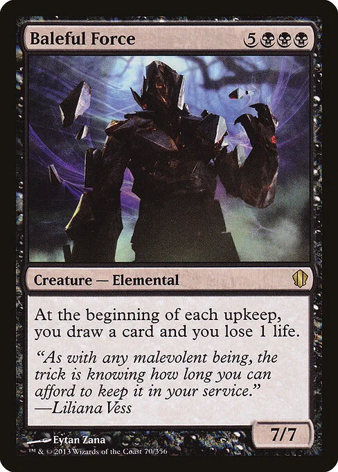Baleful Force, carta Magic di tipo Creature — Elemental illustrata da Eytan Zana