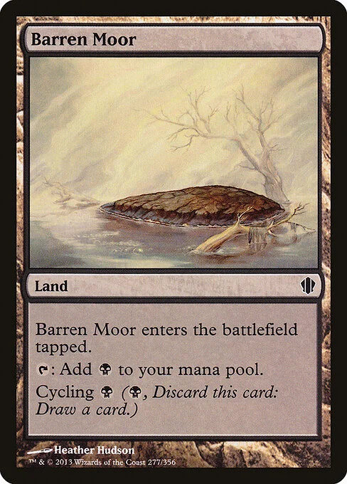 Barren Moor, carta Magic di tipo Land illustrata da Heather Hudson