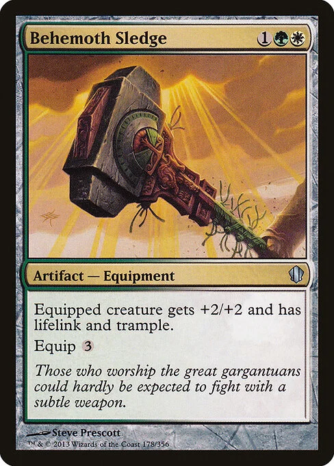 Behemoth Sledge, carta Magic di tipo Artifact — Equipment illustrata da Steve Prescott
