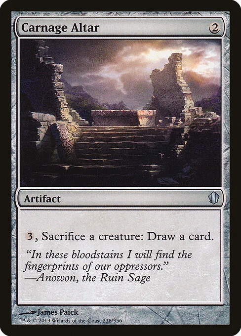 Carnage Altar, carta Magic di tipo Artifact illustrata da James Paick