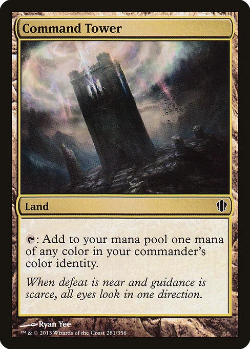 Command Tower, carta Magic di tipo Land illustrata da Ryan Yee