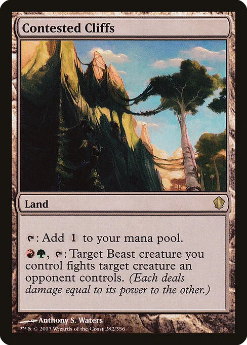 Contested Cliffs, carta Magic di tipo Land illustrata da Anthony S. Waters