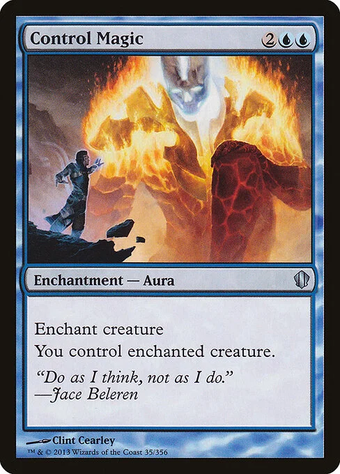 Control Magic, carta Magic di tipo Enchantment — Aura illustrata da Clint Cearley