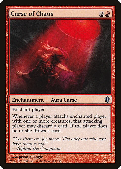 Curse of Chaos, carta Magic di tipo Enchantment — Aura Curse illustrata da Jason A. Engle
