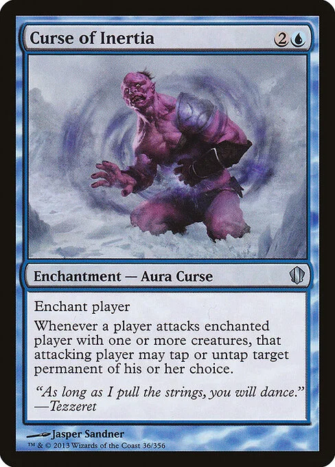 Curse of Inertia, carta Magic di tipo Enchantment — Aura Curse illustrata da Jasper Sandner