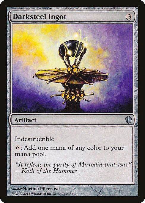 Darksteel Ingot, carta Magic di tipo Artifact illustrata da Martina Pilcerova