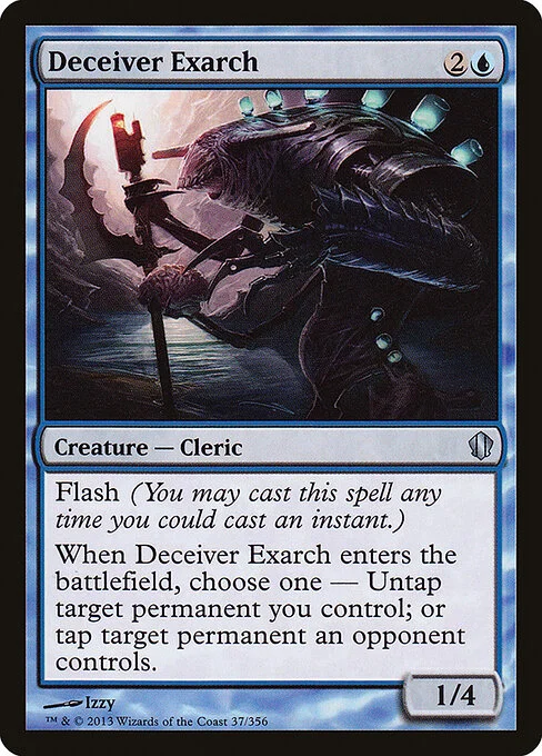 Deceiver Exarch, carta Magic di tipo Creature — Phyrexian Cleric illustrata da Izzy