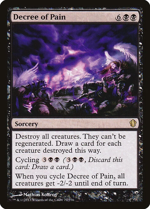 Decree of Pain, carta Magic di tipo Sorcery illustrata da Mathias Kollros