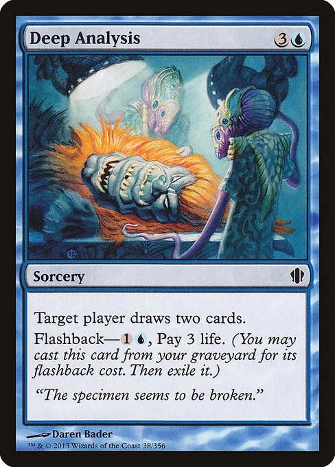 Deep Analysis, carta Magic di tipo Sorcery illustrata da Daren Bader