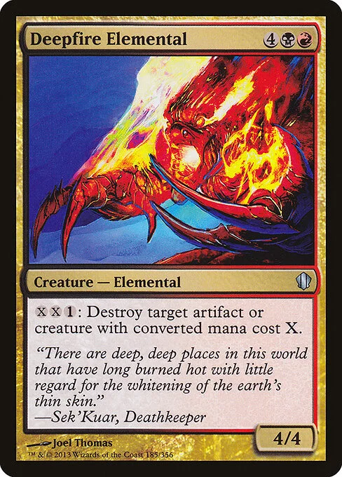 Deepfire Elemental, carta Magic di tipo Creature — Elemental illustrata da Joel Thomas
