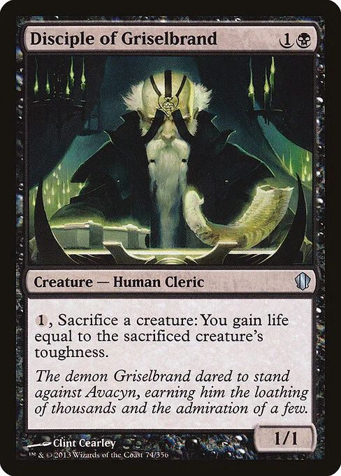 Disciple of Griselbrand, carta Magic di tipo Creature — Human Cleric illustrata da Clint Cearley