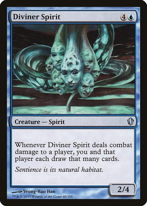 Diviner Spirit, carta Magic di tipo Creature — Spirit illustrata da Yeong-Hao Han