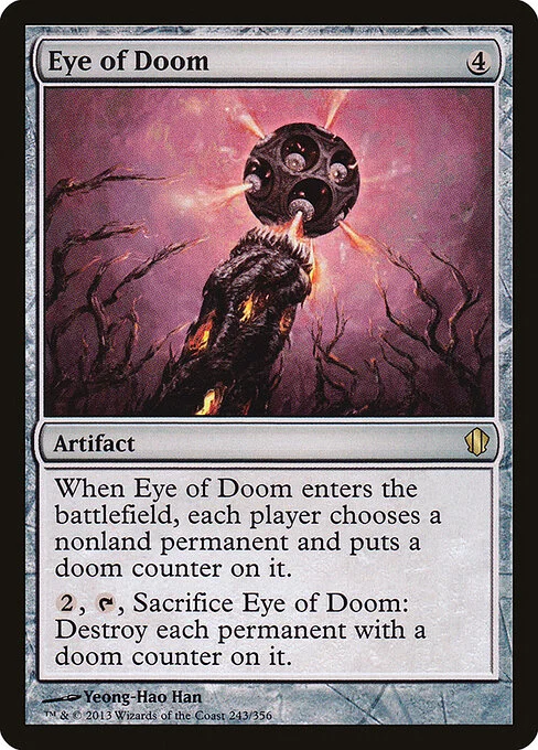 Eye of Doom, carta Magic di tipo Artifact illustrata da Yeong-Hao Han