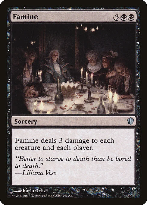 Famine, carta Magic di tipo Sorcery illustrata da Karla Ortiz