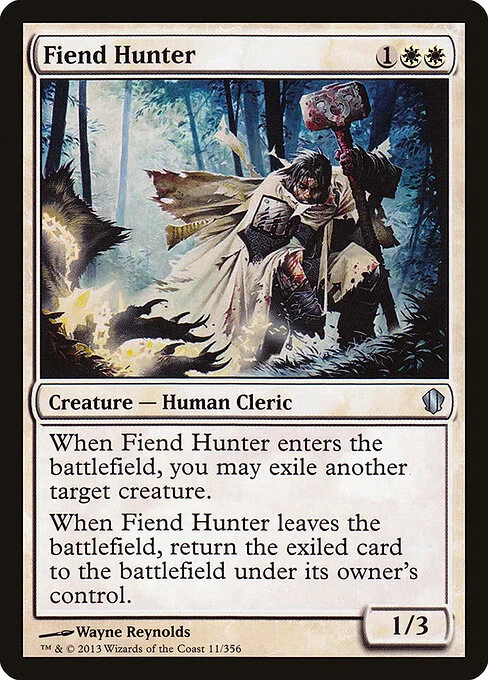 Fiend Hunter, carta Magic di tipo Creature — Human Cleric illustrata da Wayne Reynolds