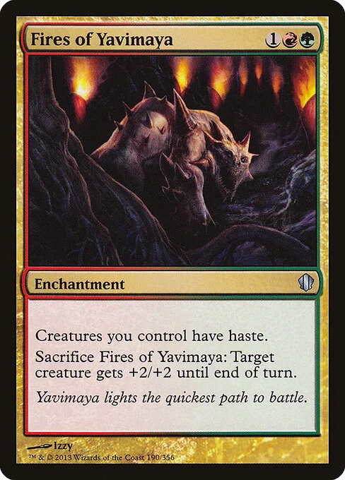 Fires of Yavimaya, carta Magic di tipo Enchantment illustrata da Izzy