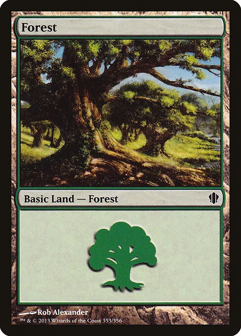 Forest, carta Magic di tipo Basic Land — Forest illustrata da Rob Alexander