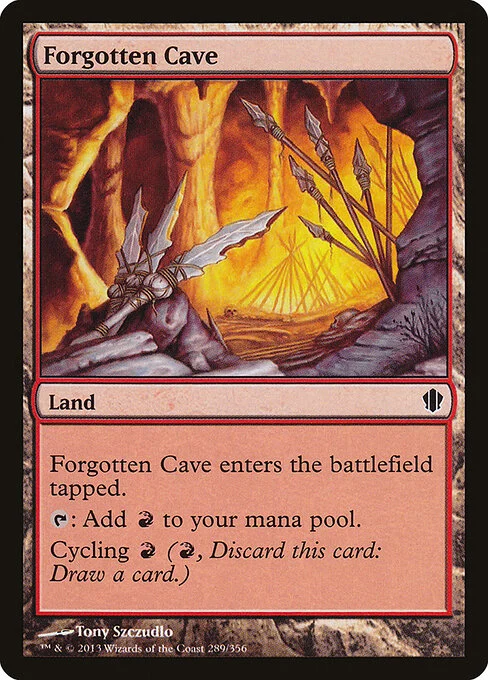 Forgotten Cave, carta Magic di tipo Land illustrata da Tony Szczudlo