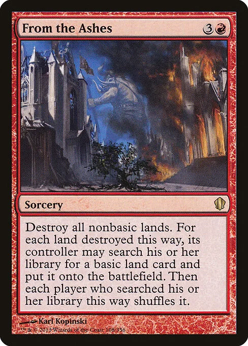 From the Ashes, carta Magic di tipo Sorcery illustrata da Karl Kopinski