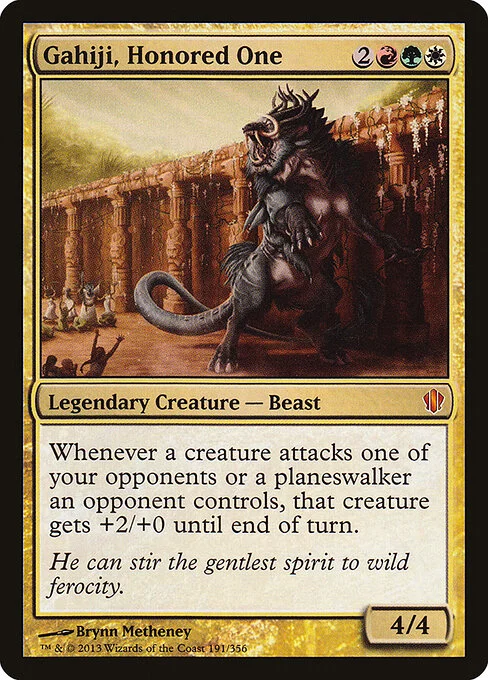 Gahiji, Honored One, carta Magic di tipo Legendary Creature — Beast illustrata da Brynn Metheney
