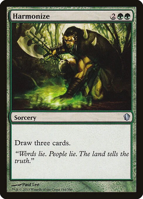 Harmonize, carta Magic di tipo Sorcery illustrata da Paul Lee