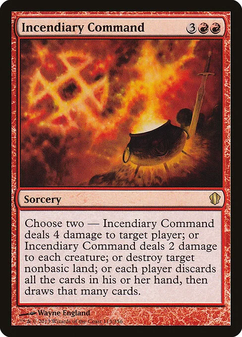 Incendiary Command, carta Magic di tipo Sorcery illustrata da Wayne England