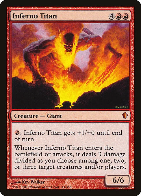 Inferno Titan, carta Magic di tipo Creature — Giant illustrata da Kev Walker