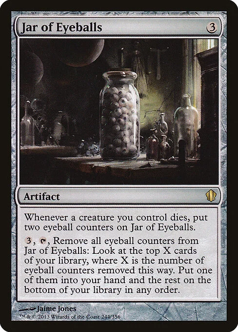 Jar of Eyeballs, carta Magic di tipo Artifact illustrata da Jaime Jones