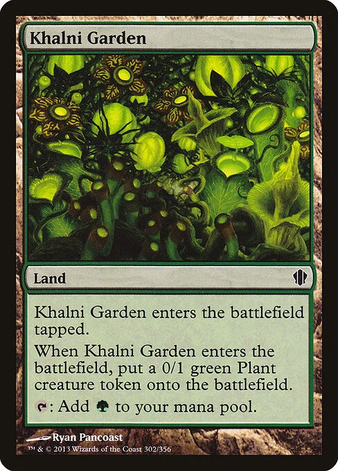 Khalni Garden, carta Magic di tipo Land illustrata da Ryan Pancoast