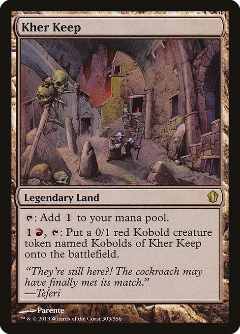 Kher Keep, carta Magic di tipo Legendary Land illustrata da Paolo Parente