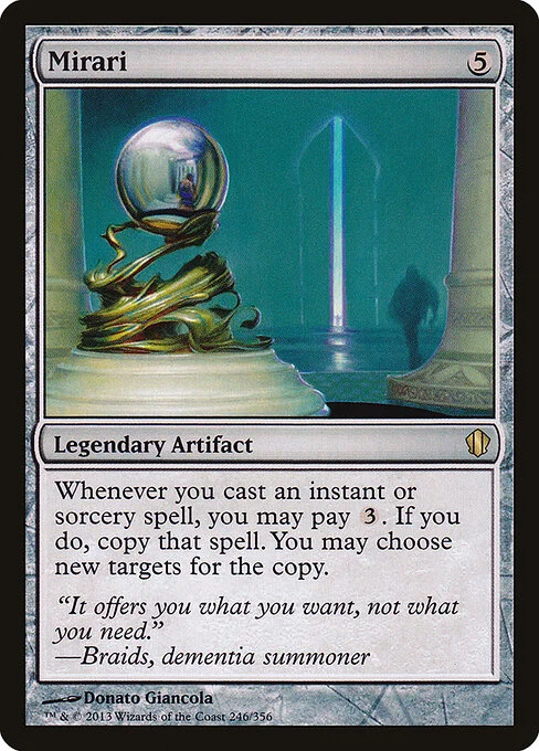 Mirari, carta Magic di tipo Legendary Artifact illustrata da Donato Giancola